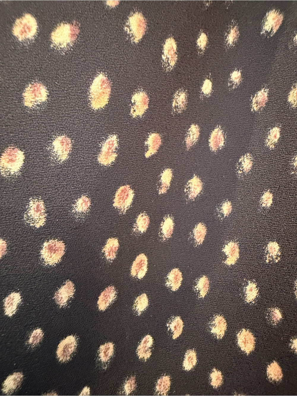 Bentley Arbuckle Black Lightweight Flirty Skirt Gold Dot Print Slight Sheer Sz 2 - Picture 8 of 12